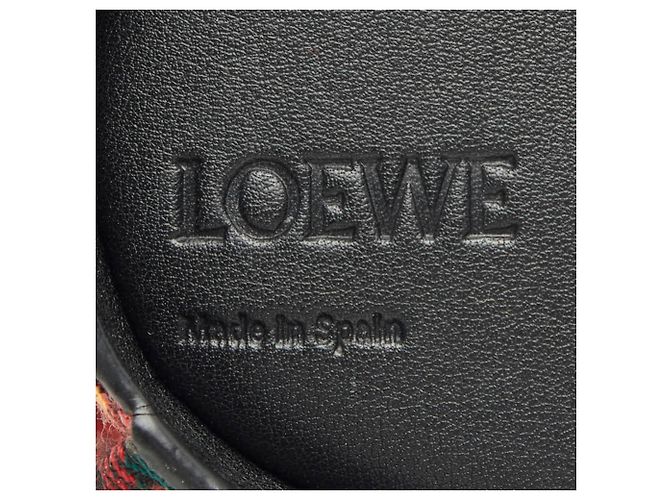Borsa a tracolla Loewe Tartan Check Elephant Rosso Multicolore - vista 8