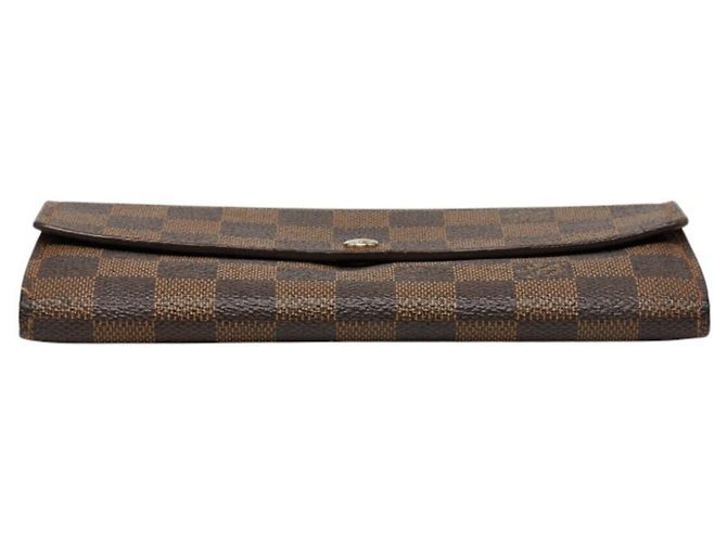 Louis Vuitton Damier Portefeuille Sarah Long Wallet Marrone - vista 3