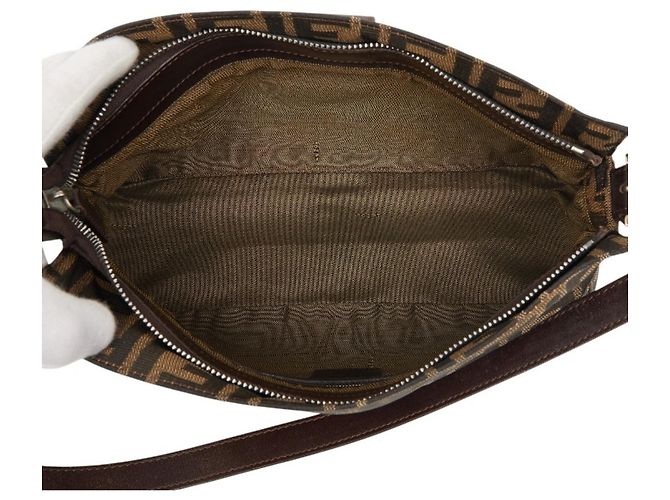 Borsa a tracolla Fendi Zucca Castaño - vista 11