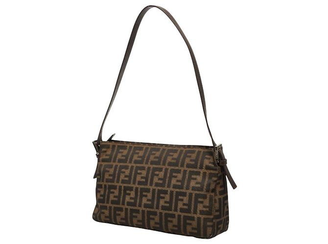 Borsa a tracolla Fendi Zucca Castaño - vista 2