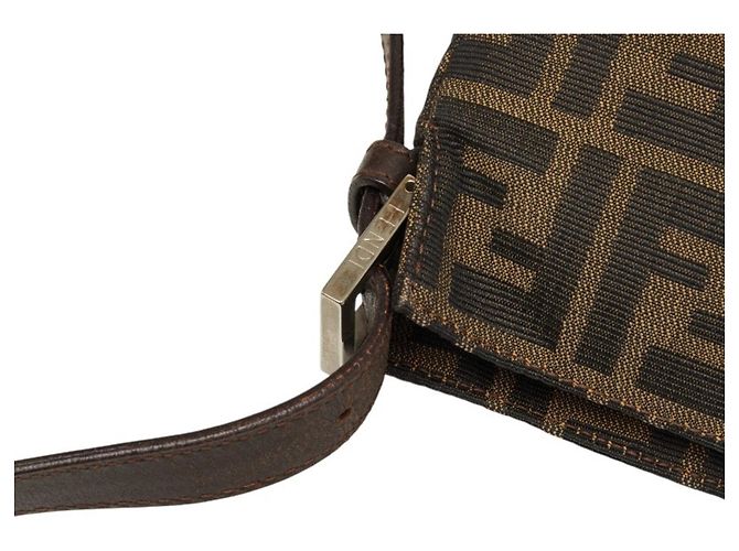 Borsa a tracolla Fendi Zucca Castaño - vista 9