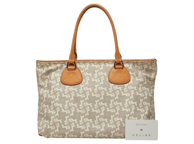 16 Céline Bolsa Celine Cinza e Branco Marrom - vista 13