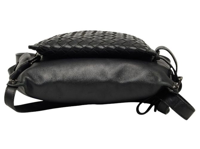 Borsa a tracolla Intrecciato Bottega Veneta in pelle nera Nero - vista 3