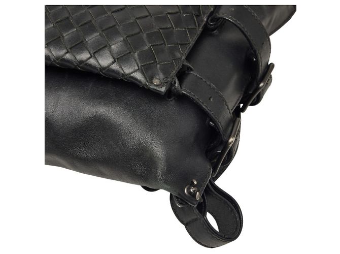 Borsa a tracolla Intrecciato Bottega Veneta in pelle nera Nero - vista 4