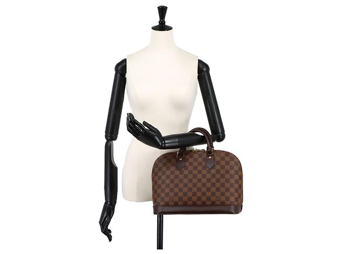 Borsa Louis Vuitton Damier Alma PM Damier ebene - vista 10