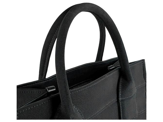 Salvatore Ferragamo Schwarze Canvas Handtasche/Tote Bag - Ansicht 10