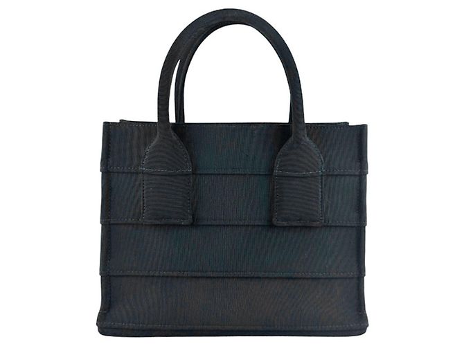 Salvatore Ferragamo Schwarze Canvas Handtasche/Tote Bag - Ansicht 3