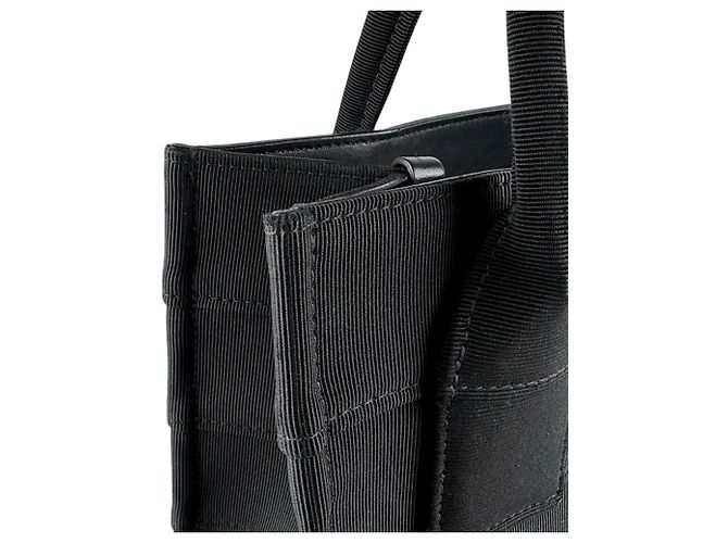 Salvatore Ferragamo Schwarze Canvas Handtasche/Tote Bag - Ansicht 6