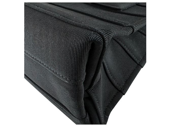 Salvatore Ferragamo Schwarze Canvas Handtasche/Tote Bag - Ansicht 9