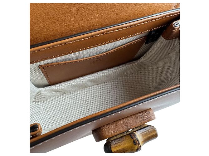 Bamboo Marsupio Gucci in pelle marrone - vista 5