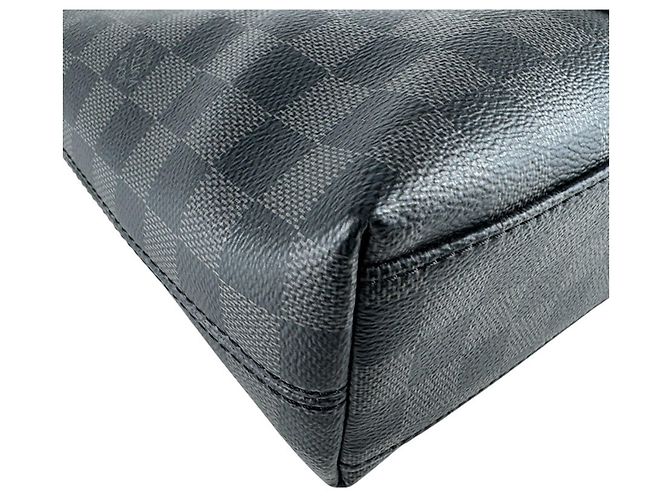 Borsa Louis Vuitton in Damier Graphite Nero - vista 8