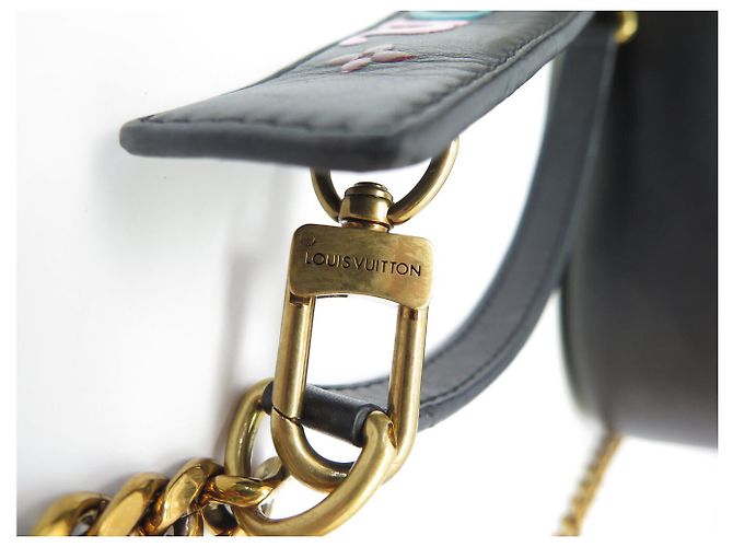 NUEVO BOLSO LOUIS VUITTON NEW WAVE MM M51498 CORREA DE CUERO NEGRO - vista 10