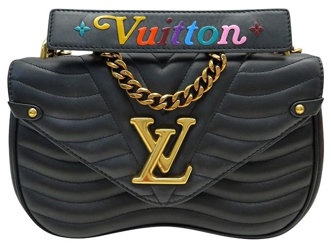NUEVO BOLSO LOUIS VUITTON NEW WAVE MM M51498 CORREA DE CUERO NEGRO - vista 2