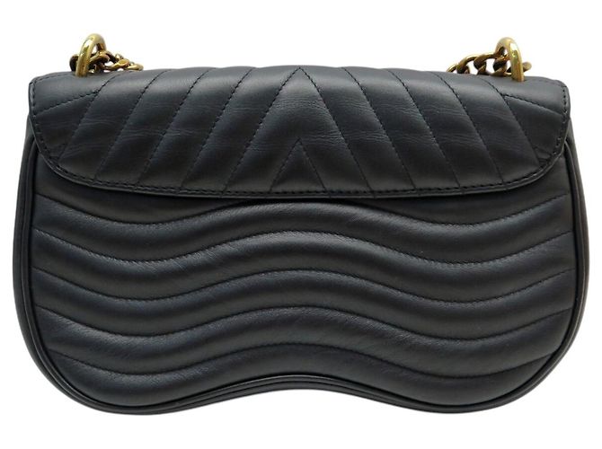 NUEVO BOLSO LOUIS VUITTON NEW WAVE MM M51498 CORREA DE CUERO NEGRO - vista 3