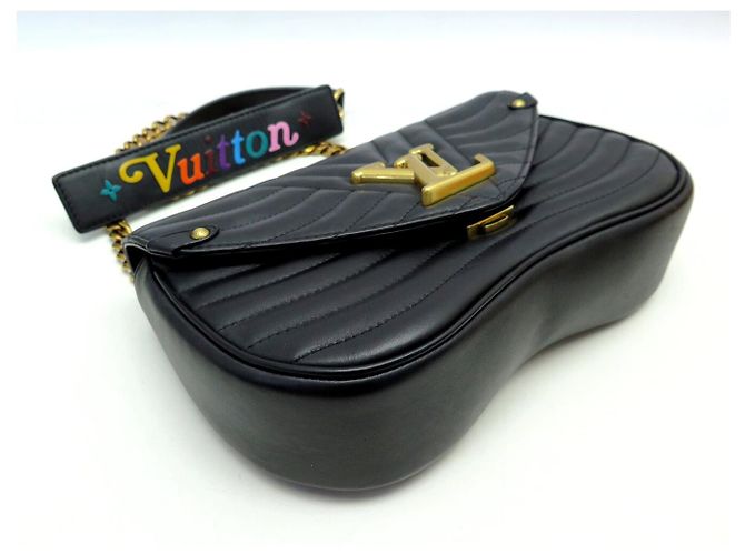 NUEVO BOLSO LOUIS VUITTON NEW WAVE MM M51498 CORREA DE CUERO NEGRO - vista 4
