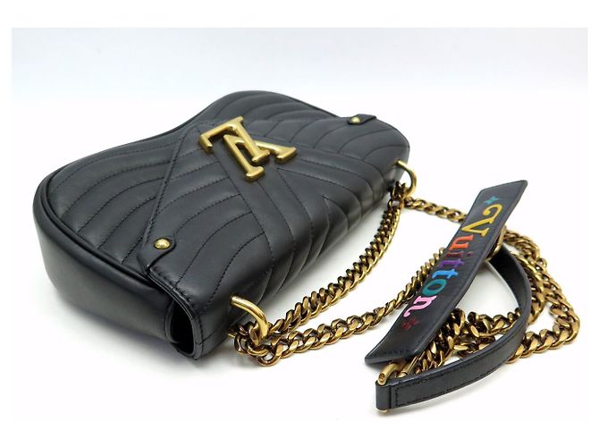 NUEVO BOLSO LOUIS VUITTON NEW WAVE MM M51498 CORREA DE CUERO NEGRO - vista 5
