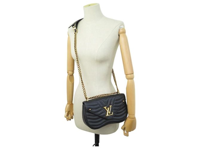 NUEVO BOLSO LOUIS VUITTON NEW WAVE MM M51498 CORREA DE CUERO NEGRO - vista 6