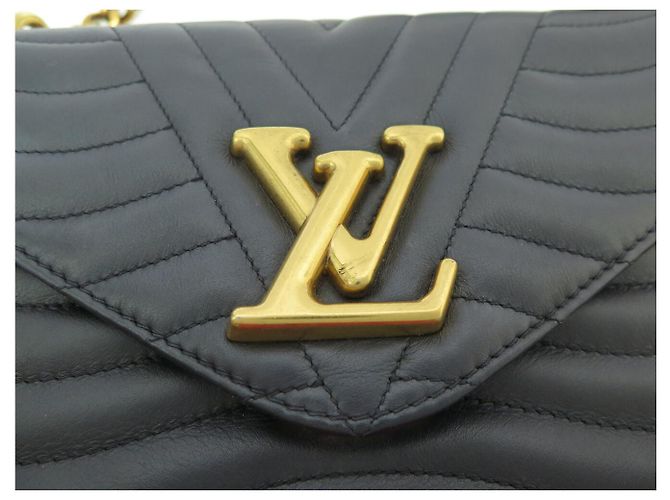 NUEVO BOLSO LOUIS VUITTON NEW WAVE MM M51498 CORREA DE CUERO NEGRO - vista 7
