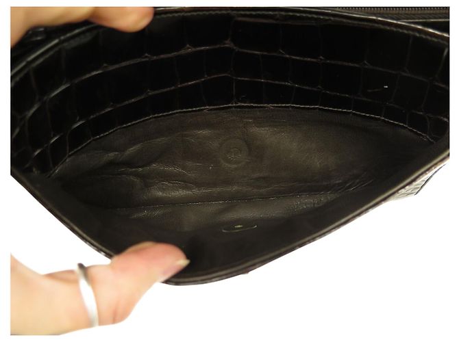 Timeless VINTAGE CHANEL CLASSIC TIMLESS MEDIUM KROKODILLEDER HANDTASCHE Braun - Ansicht 12
