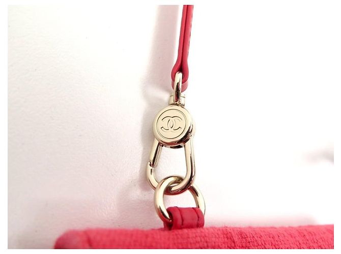 BORSA A TASCA CHANEL DEAUVILLE SHOPPING PM IN TELA ROSA - vista 14