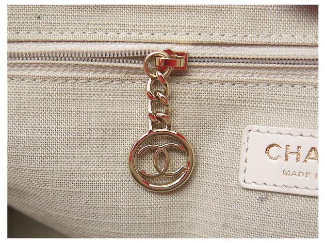 BORSA A TASCA CHANEL DEAUVILLE SHOPPING PM IN TELA ROSA - vista 8