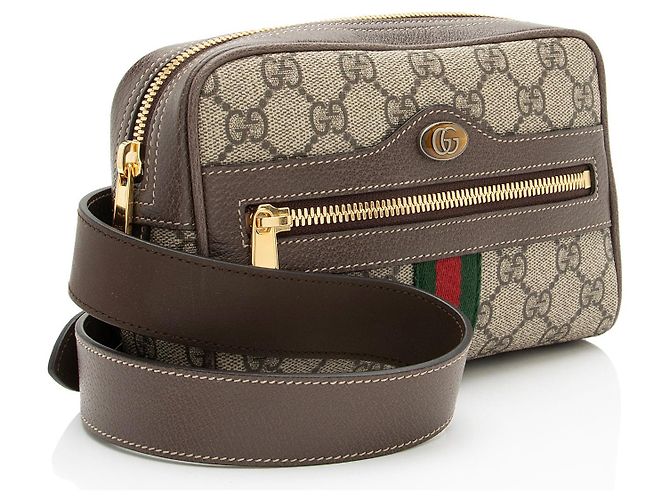 Riñonera Gucci GG Supreme Ophidia Small Castaño Beige - vista 2