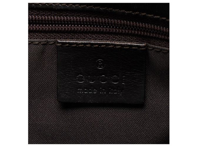 Tote Gucci Vintage GG Canvas Double Pocket Castaño Beige - vista 8