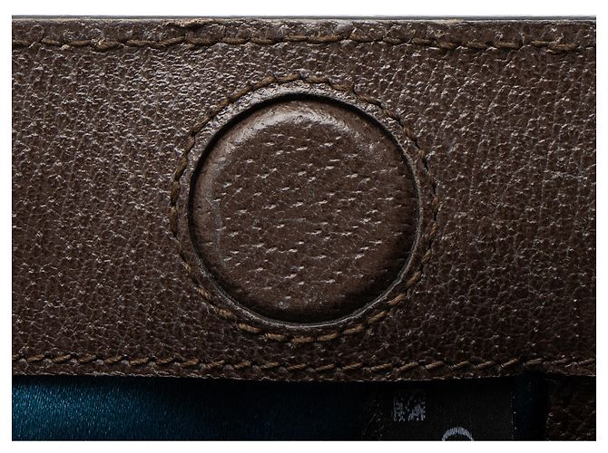 Borsa a Spalla Gucci GG Supreme Ophidia Medium Chain Marrone Beige - vista 10