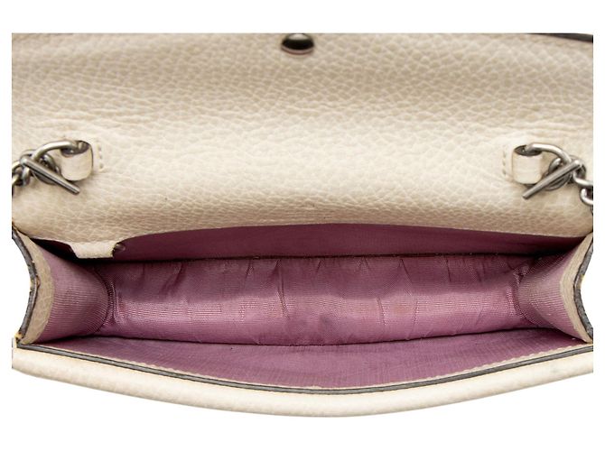 Mini borsa a tracolla Dionysus in pelle e cristalli Gucci Bianco - vista 6