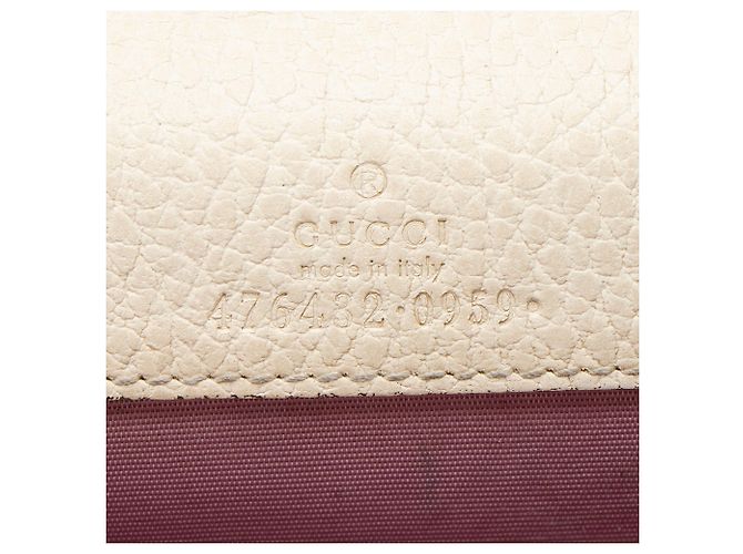 Mini borsa a tracolla Dionysus in pelle e cristalli Gucci Bianco - vista 7