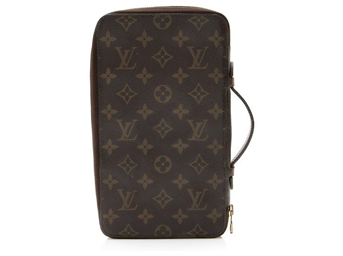 Louis Vuitton Vintage Monogram Canvas Poche Escapade Organizer Wallet Brown - view 3