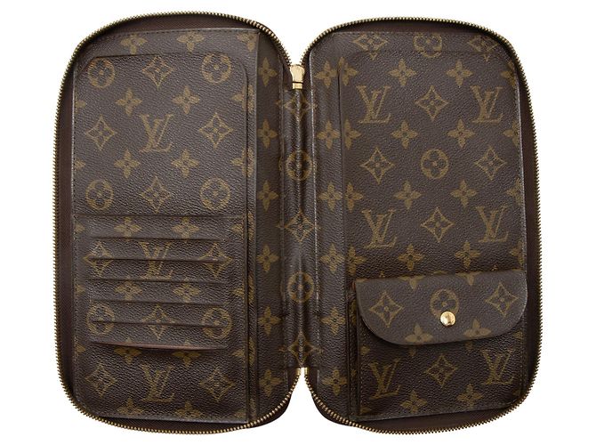 Louis Vuitton Vintage Monogram Canvas Poche Escapade Organizer Wallet Brown - view 5