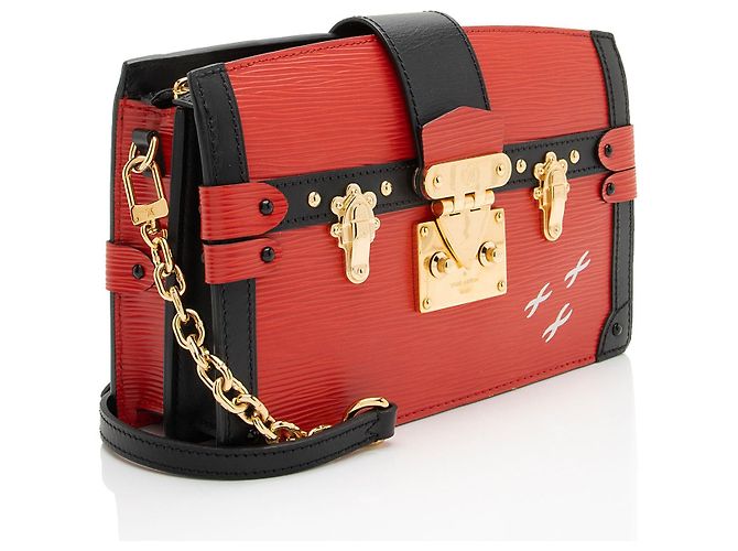 Clutch Trunk in pelle Epi Louis Vuitton Nero - vista 2