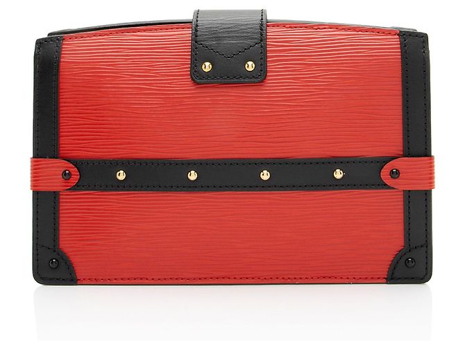 Clutch Trunk in pelle Epi Louis Vuitton Nero - vista 3