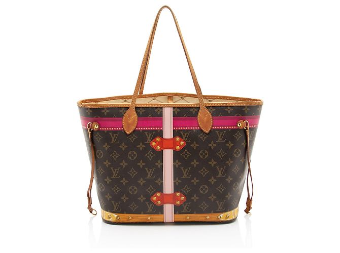 Louis Vuitton Edición Limitada Monogram Canvas Summer Trunk Neverfull MM Tote Castaño - vista 3