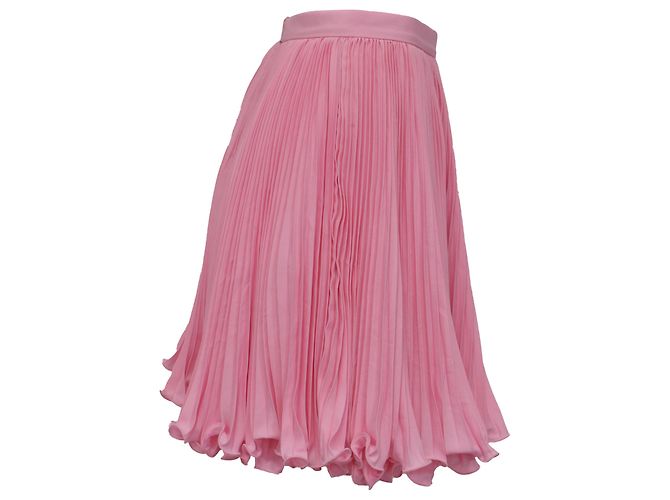 Balmain Minirock mit Plissee-Volants aus rosa Polyester Pink - Ansicht 2