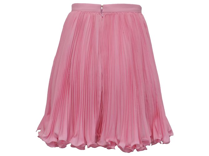 Balmain Minirock mit Plissee-Volants aus rosa Polyester Pink - Ansicht 3