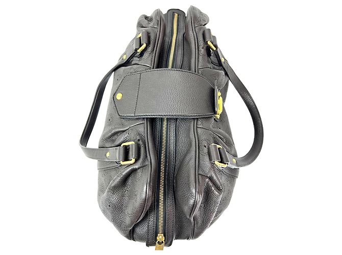 Borsa a tracolla Louis Vuitton Lunar GM Mahina in pelle marrone scuro - vista 8