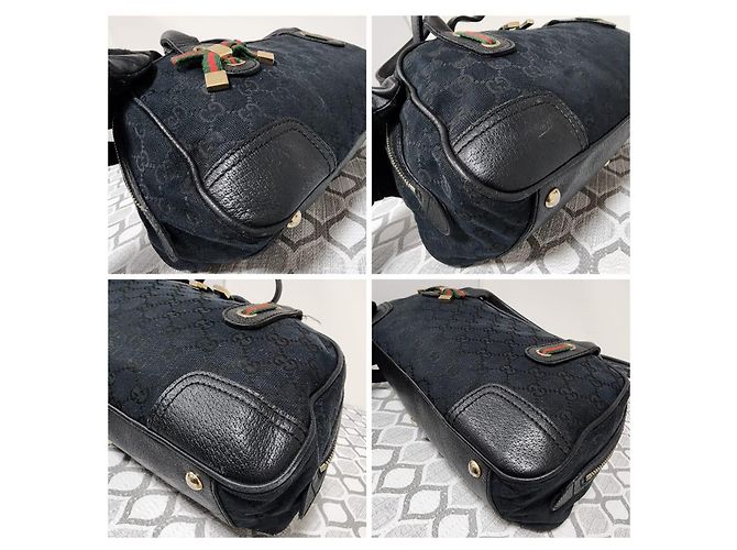 Gucci Monogram Small Princy - Borsa a Spalla Nera Nero - vista 12