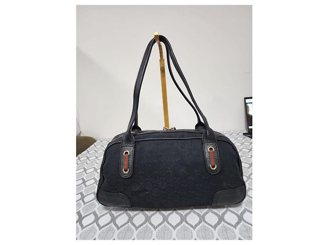 Gucci Monogram Small Princy - Borsa a Spalla Nera Nero - vista 3