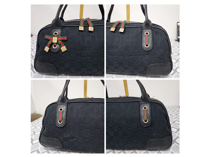 Gucci Monogram Small Princy - Borsa a Spalla Nera Nero - vista 8