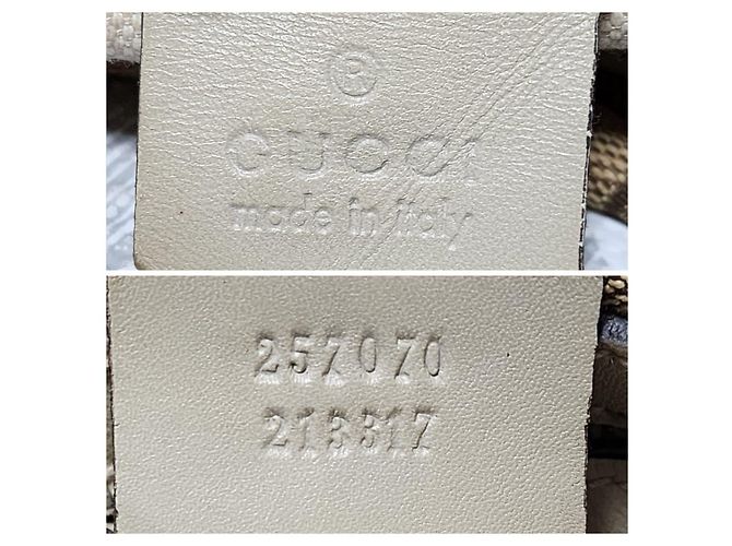 Borsa Hobo Gucci Lovely Heart Monogram Media - Off White/Marrone Crudo - vista 2