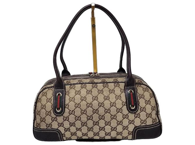 Gucci Princy Monogram Piccola Borsa Spalla Marrone Beige - vista 2