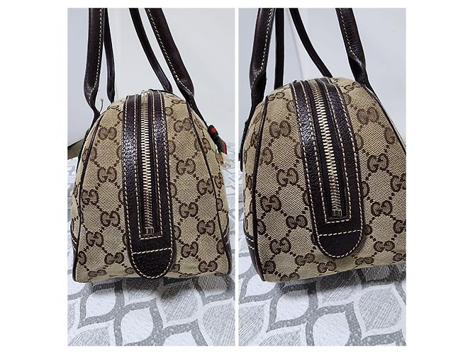 Gucci Princy Monogram Piccola Borsa Spalla Marrone Beige - vista 4