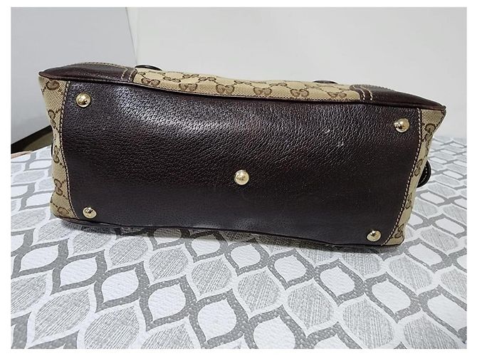 Gucci Princy Monogram Piccola Borsa Spalla Marrone Beige - vista 6