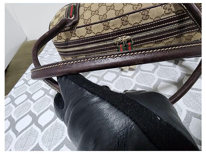 Gucci Princy Monogram Piccola Borsa Spalla Marrone Beige - vista 9