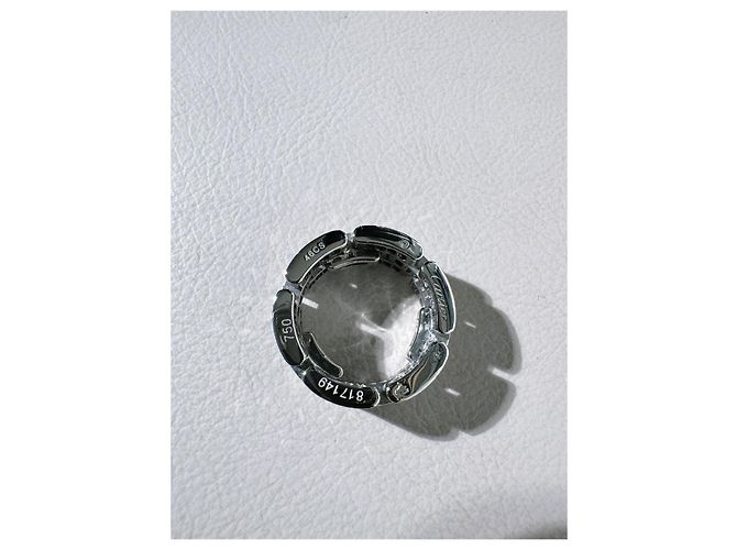 Anello Cartier Maillon Panthère in Oro Bianco e Diamanti Argento - vista 7