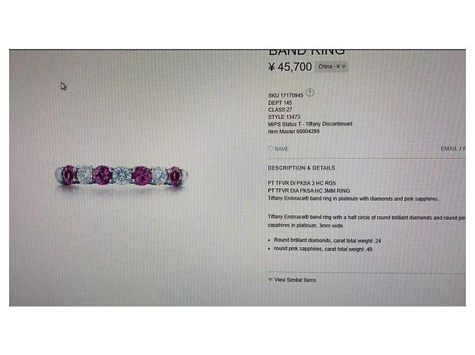 Tiffany & Co. Embrace Ring rosa Saphir Diamant Mehrfarben - Ansicht 8