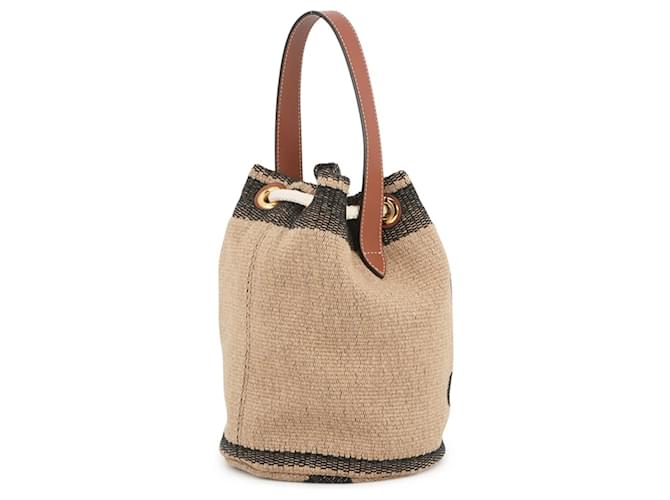Céline Borsa Celine Teen Drawstring Triomphe Nero Beige - vista 2