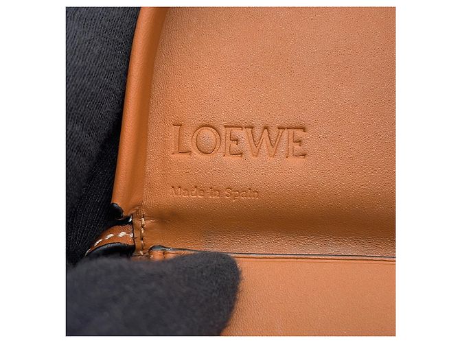 Borsa a mano/Pochette in pelle marrone Loewe - vista 14